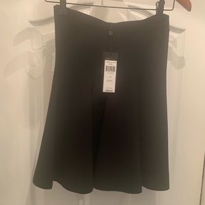 BCBG Ingrid A-line Black Skirt SzS. NWT